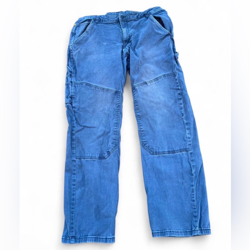 Caterpillar (CAT) Double-Knee Work
Pants - Blue Denim/Canvas
